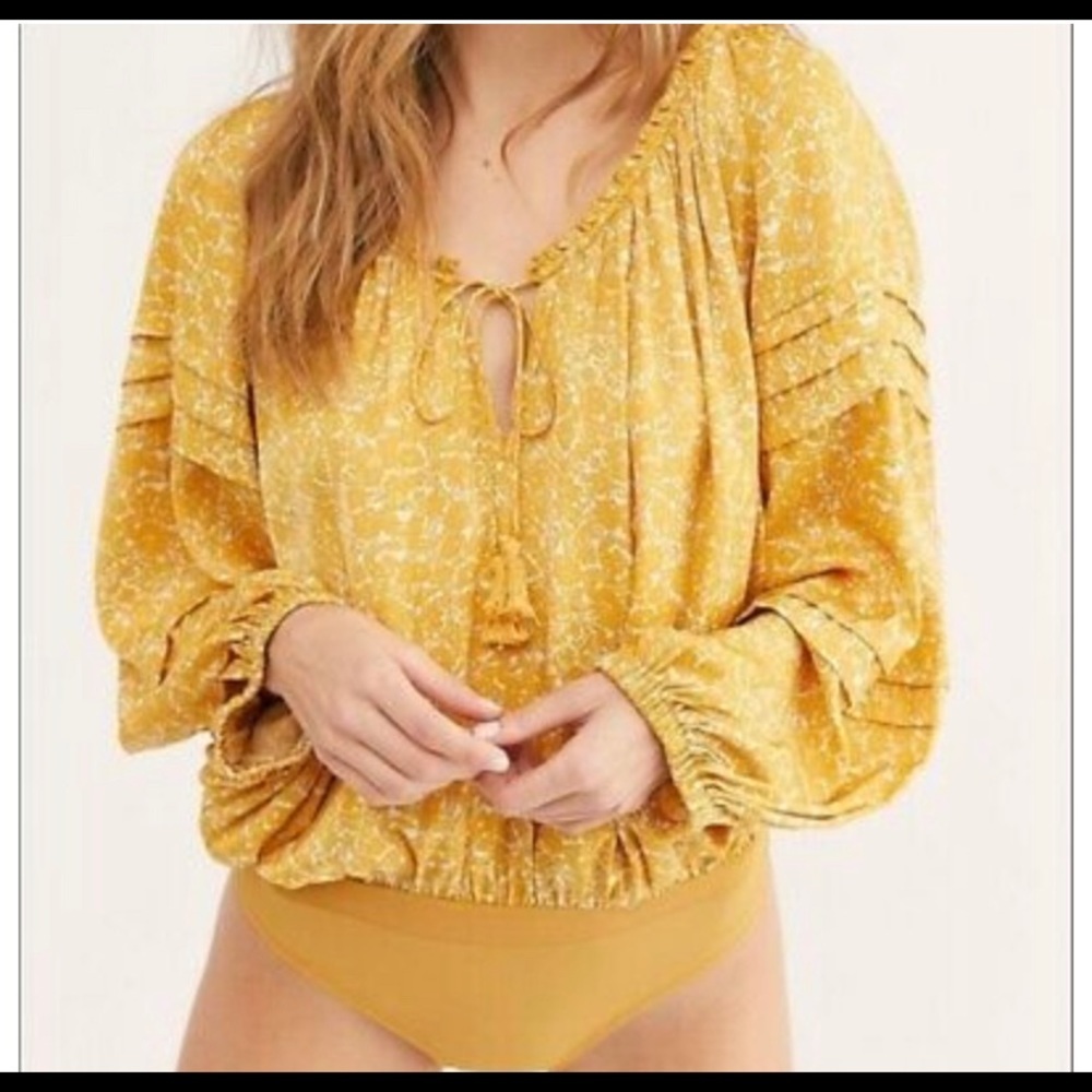 Intimately Free People All Tucks Printed Bodysuit